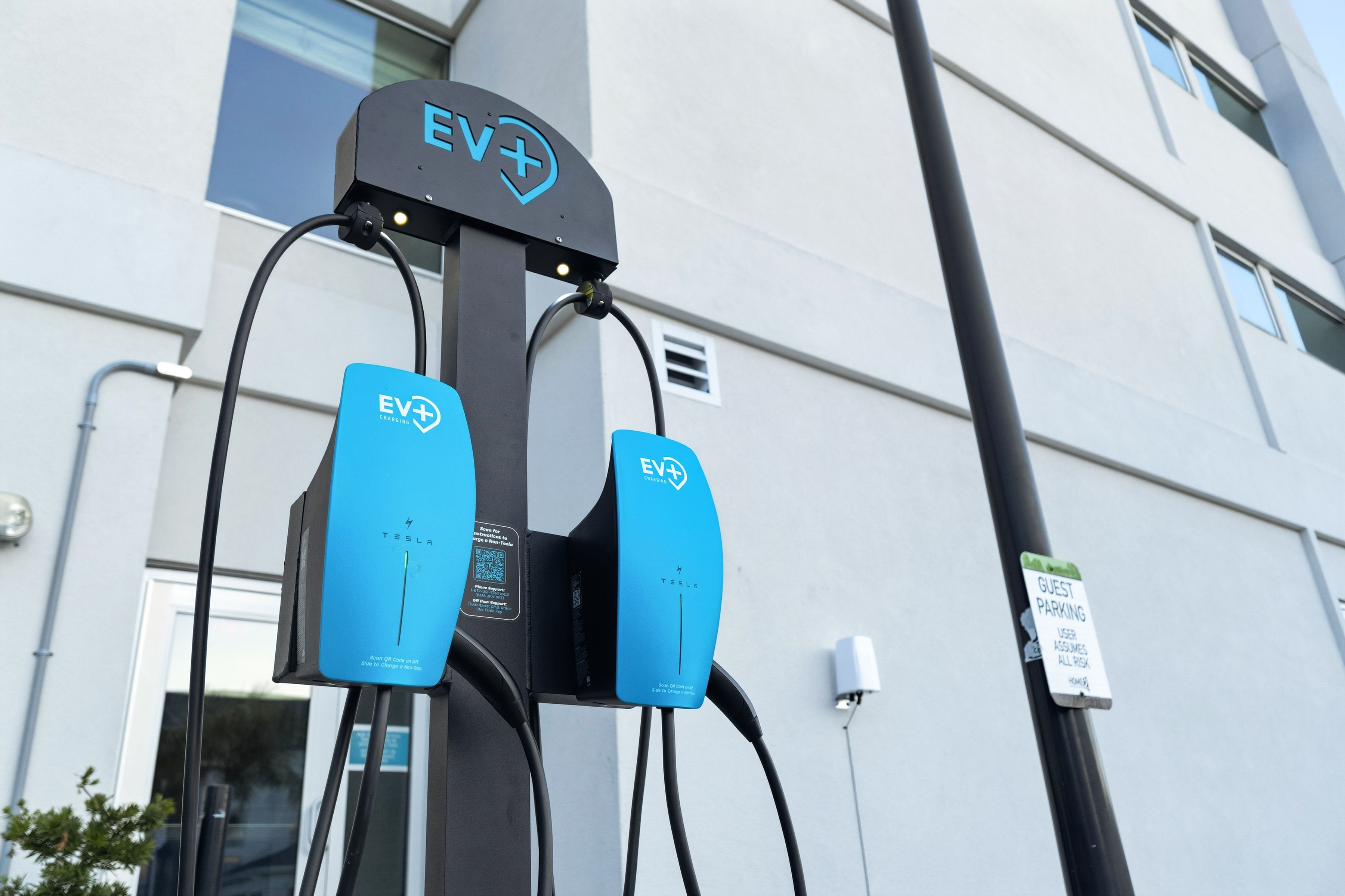EV+ charging station installed at multifamily residential property